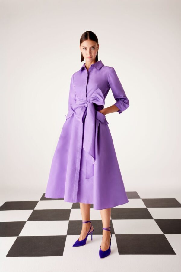 Vestido tafetán vuelo