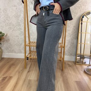 Jeans palazo gris