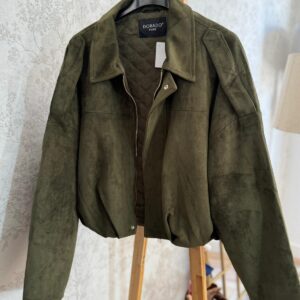 Chaqueta antelina verde