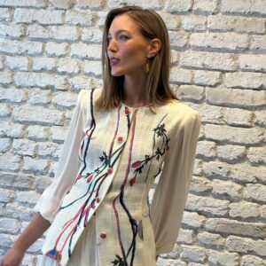 Conjunto chaqueta y falda de gasa Mariana